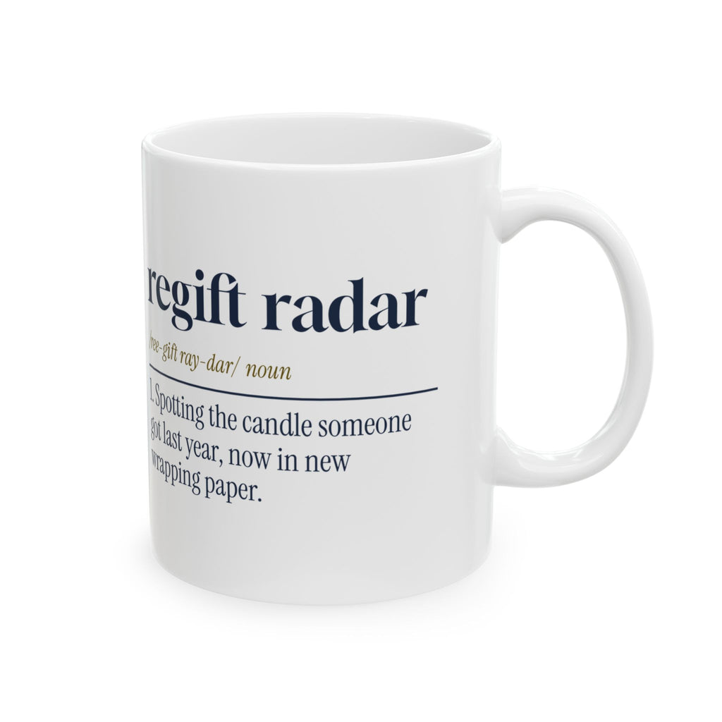 Funny White Elephant Coffee Mug Regift Radar Dictionary Definition