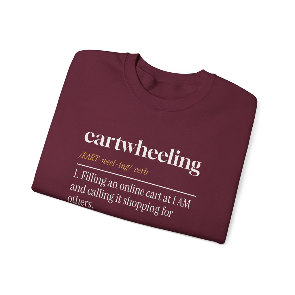 Funny Christmas Shopping Sweatshirt Cartwheeling Dictionary Definition