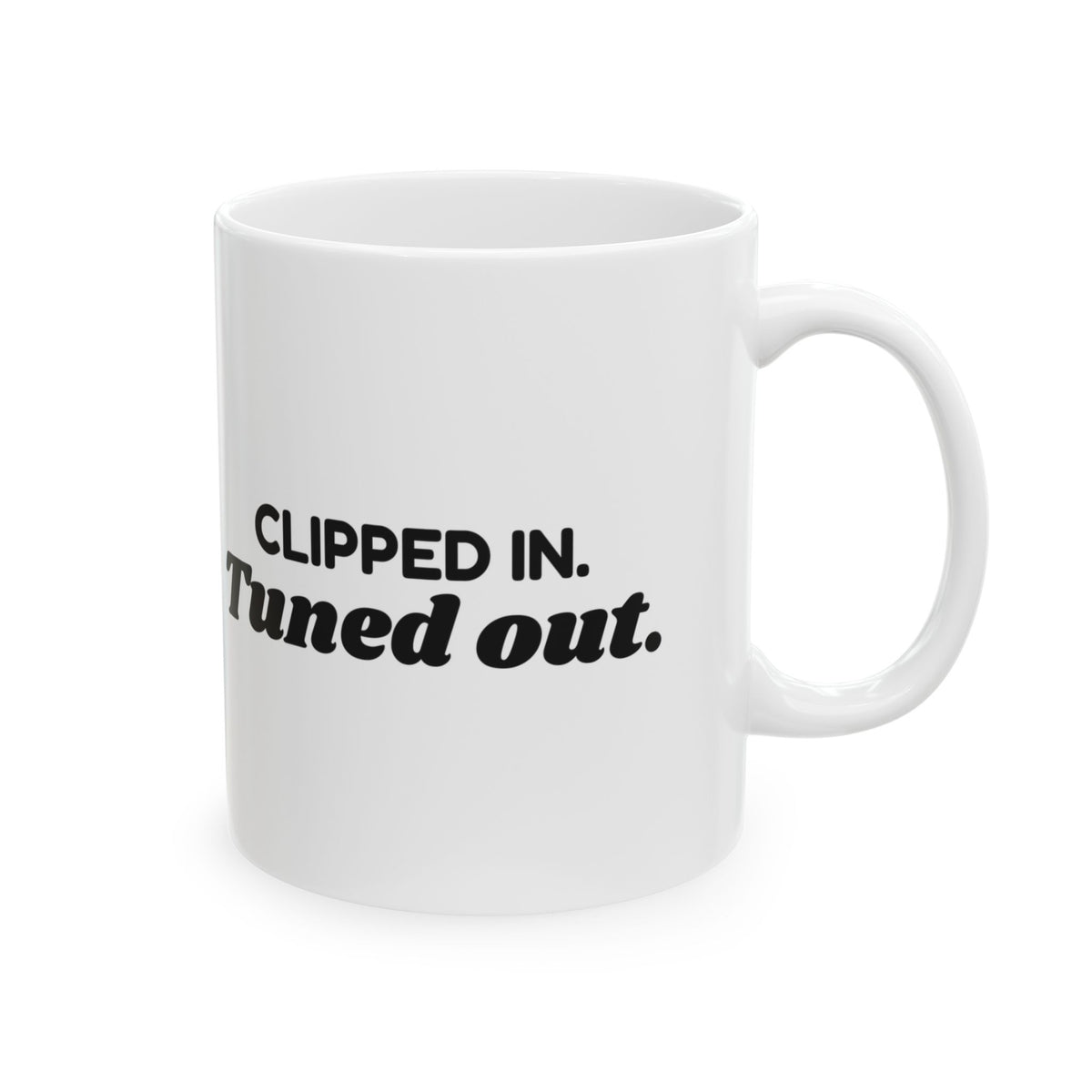 Cycling Coffee Mug Clipped In Tuned Out