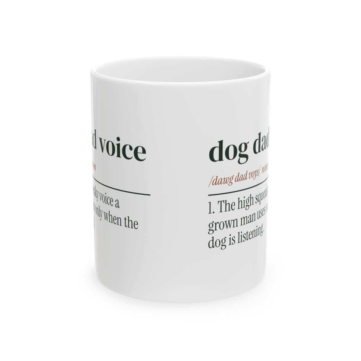 Funny Dog Dad Father's Day Coffee Mug Dog Dad Voice Dictionary