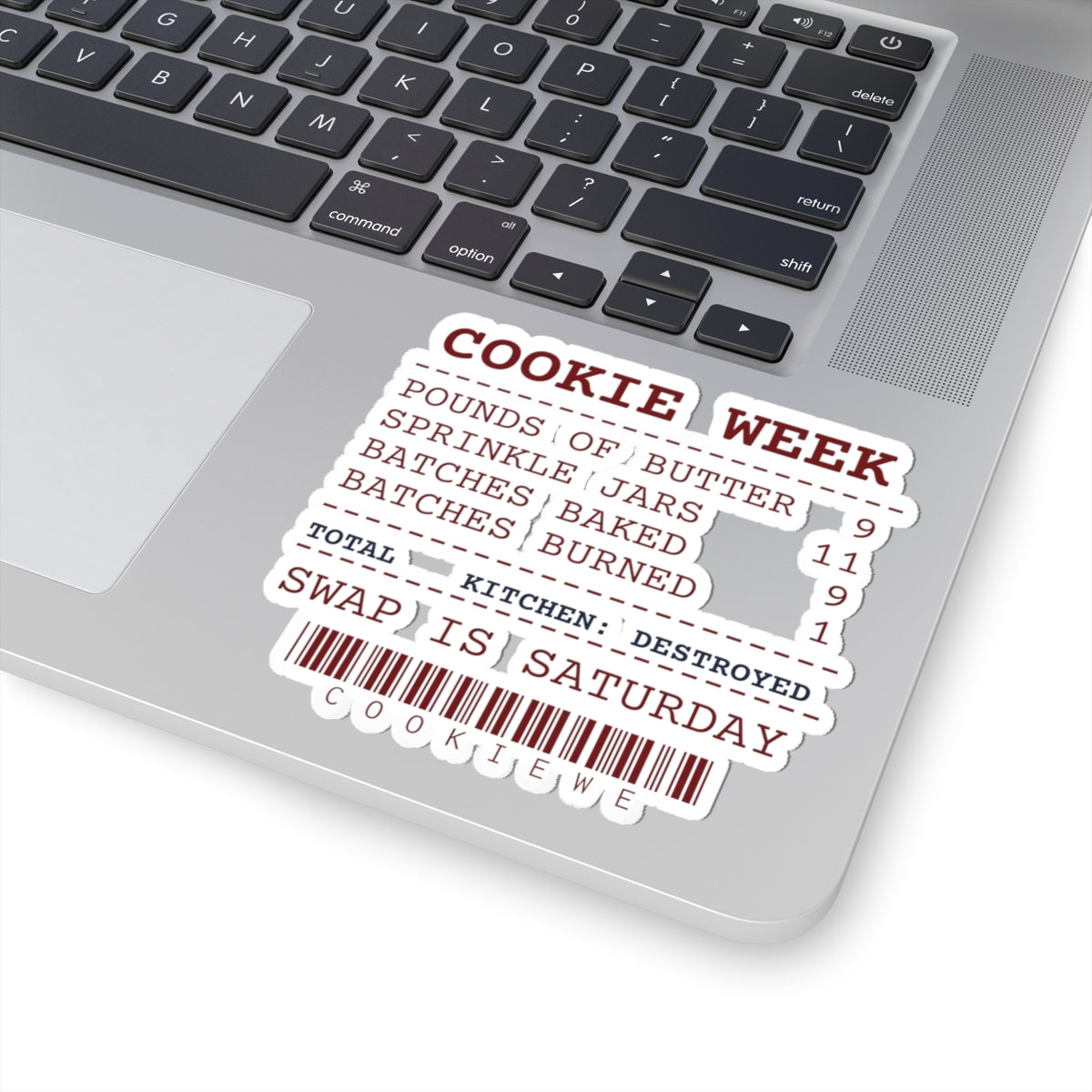 Funny Christmas Baking Sticker Cookie Week Receipt For Bakers