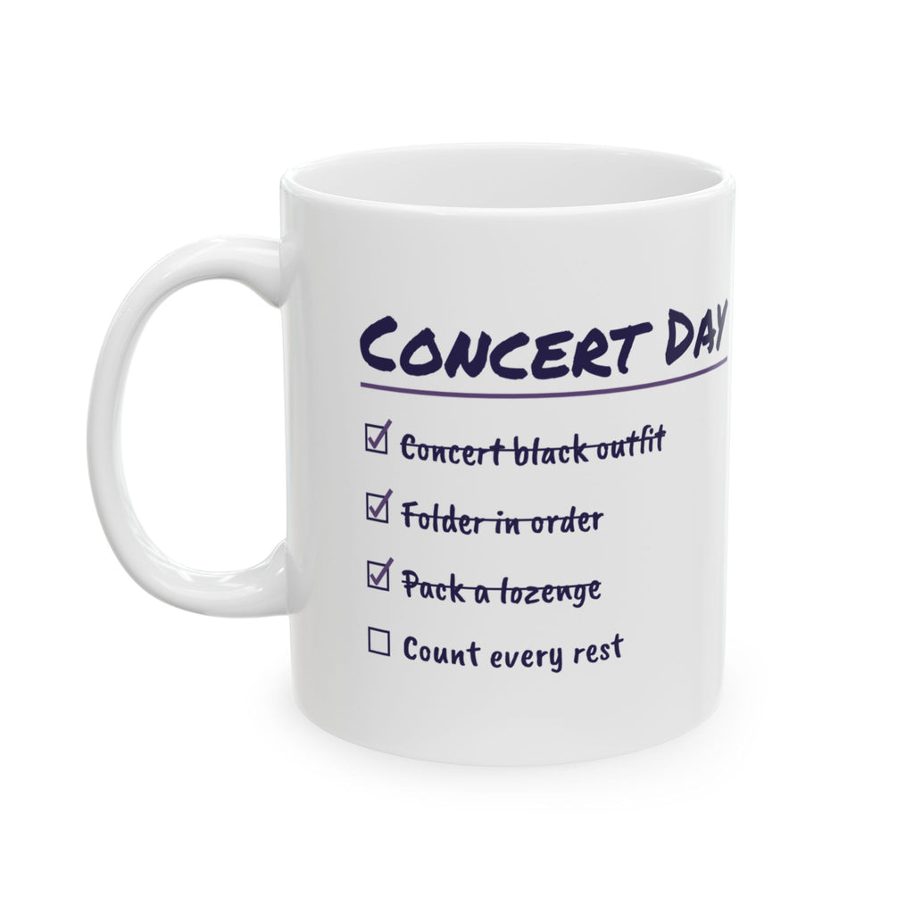 Funny Choir Coffee Mug Concert Day Checklist Count Every Rest