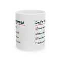 Funny Dad Christmas Coffee Mug Act Surprised By Socks Checklist