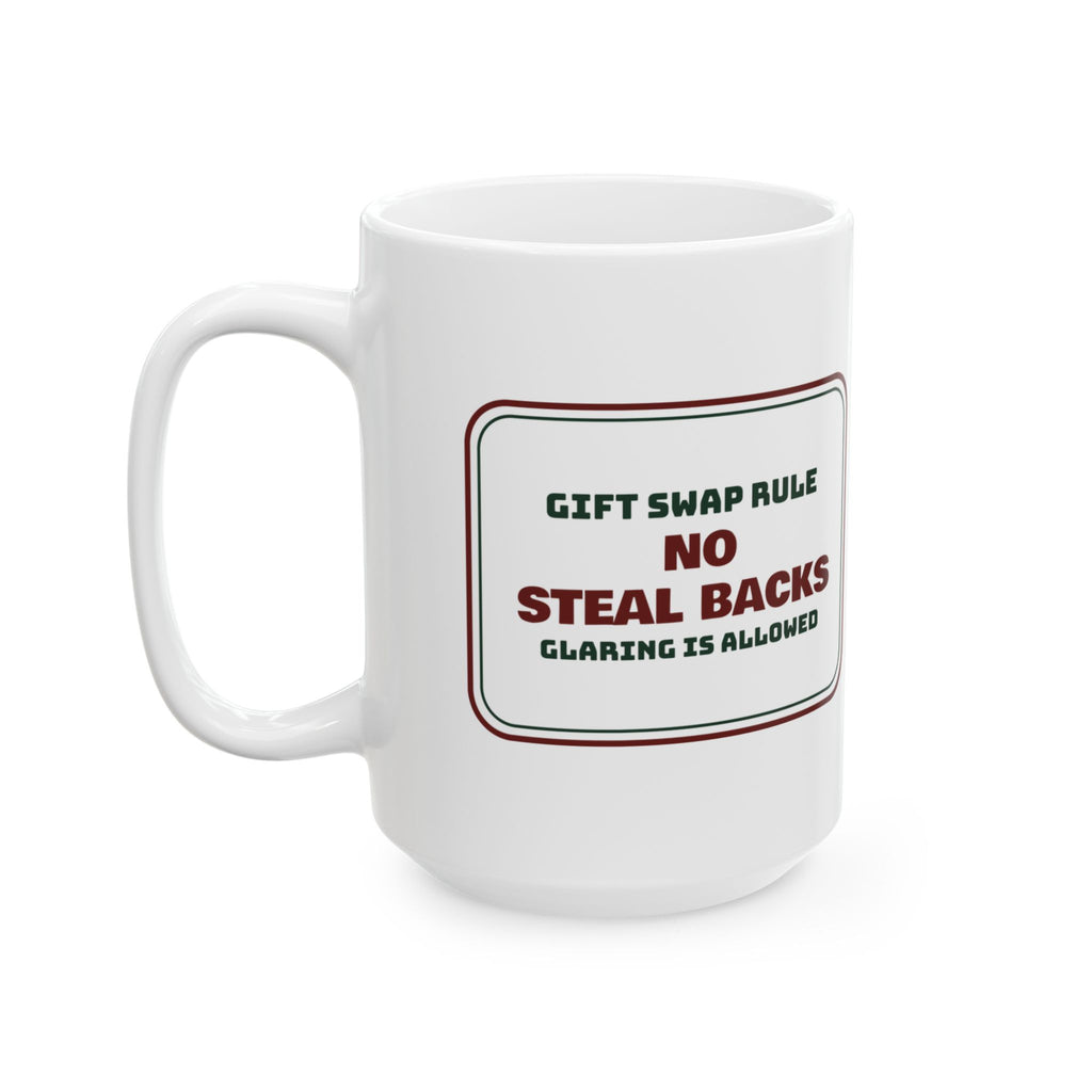 Funny White Elephant Coffee Mug No Steal Backs Glaring Is Allowed