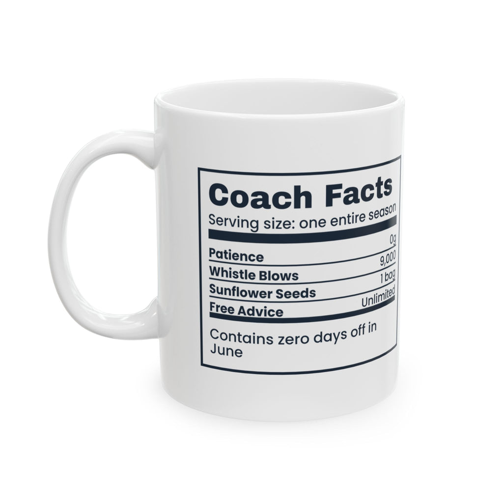 Softball Coach Coffee Mug Coach Facts Nutrition