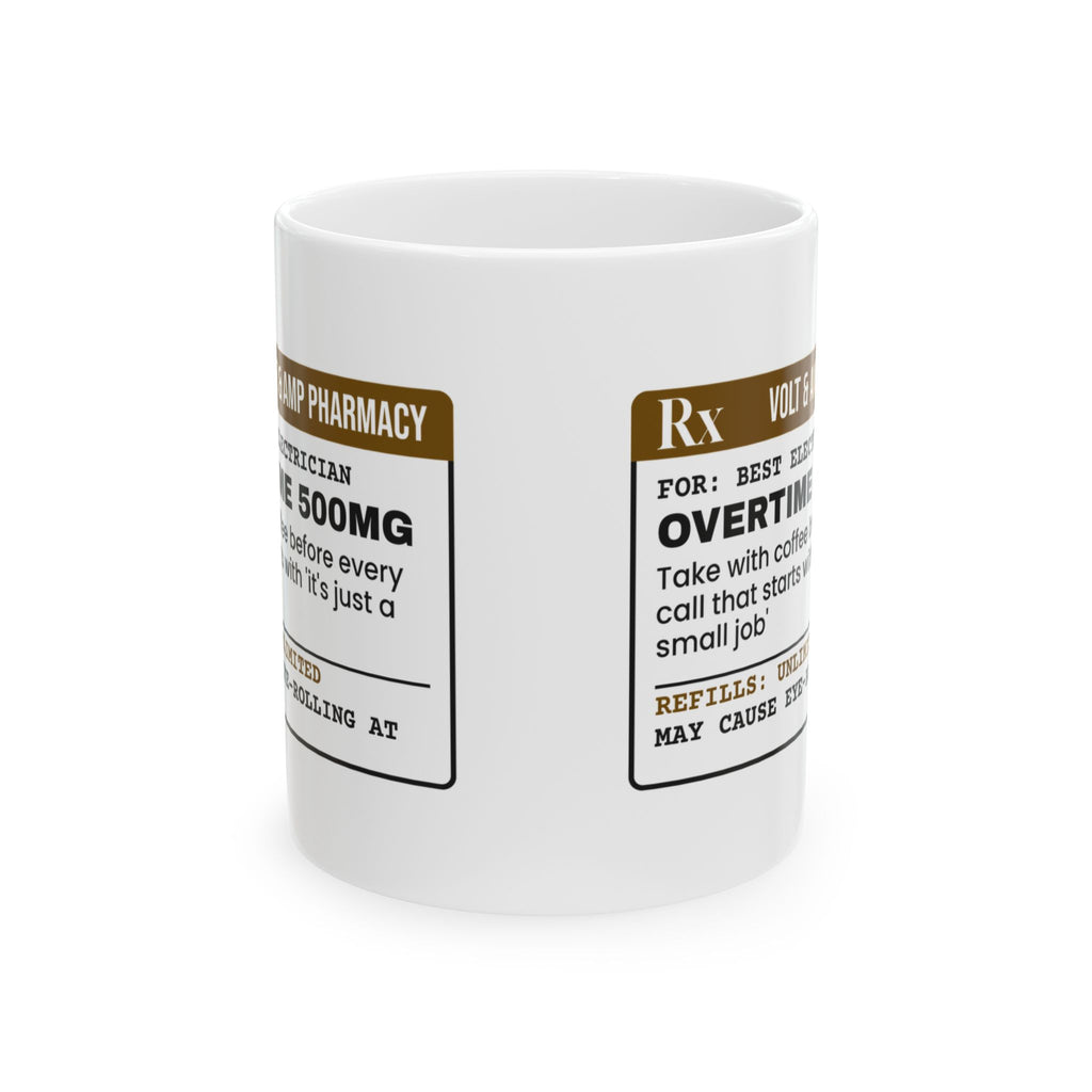 Overtime 500mg Coffee Mug For Electricians