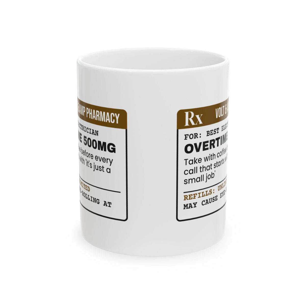 Overtime 500mg Coffee Mug For Electricians
