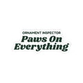 Funny Christmas Sticker Ornament Inspector Paws On Everything