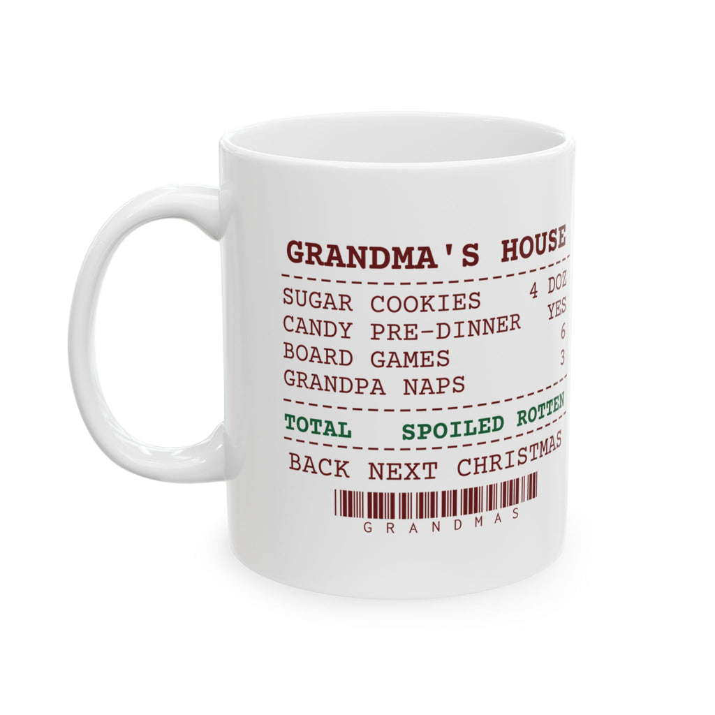 Funny Grandparents Christmas Coffee Mug Grandma's House Receipt