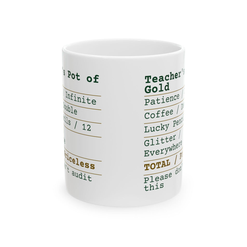 Teacher's Pot Of Gold Receipt Mug Appreciation