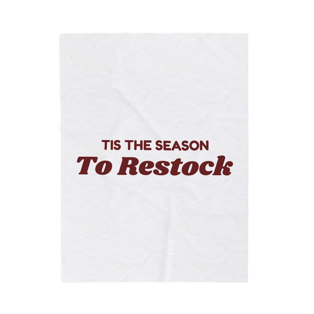 Funny Retail Christmas Throw Blanket Tis The Season To Restock