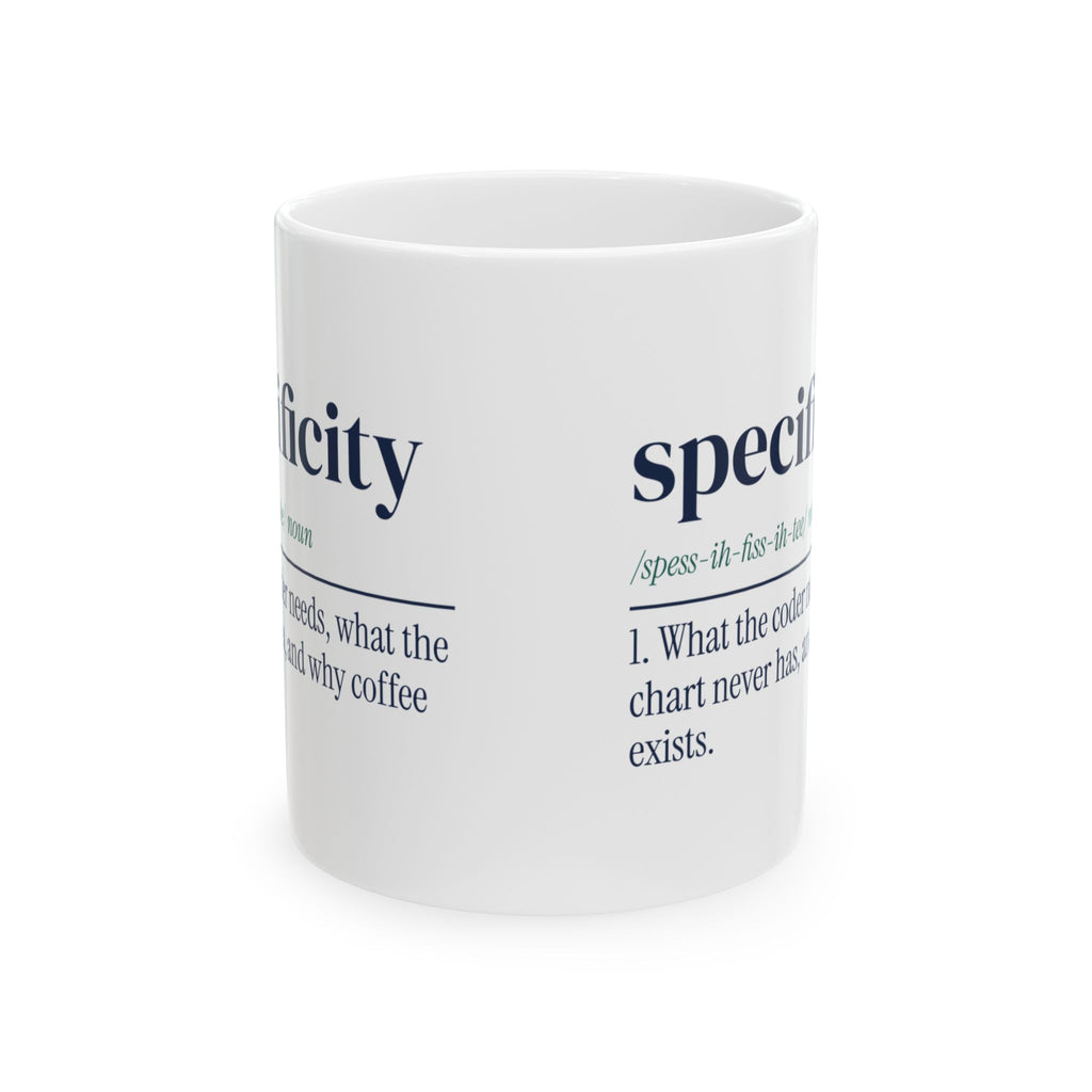 Funny Medical Coder Coffee Mug Specificity Dictionary Definition