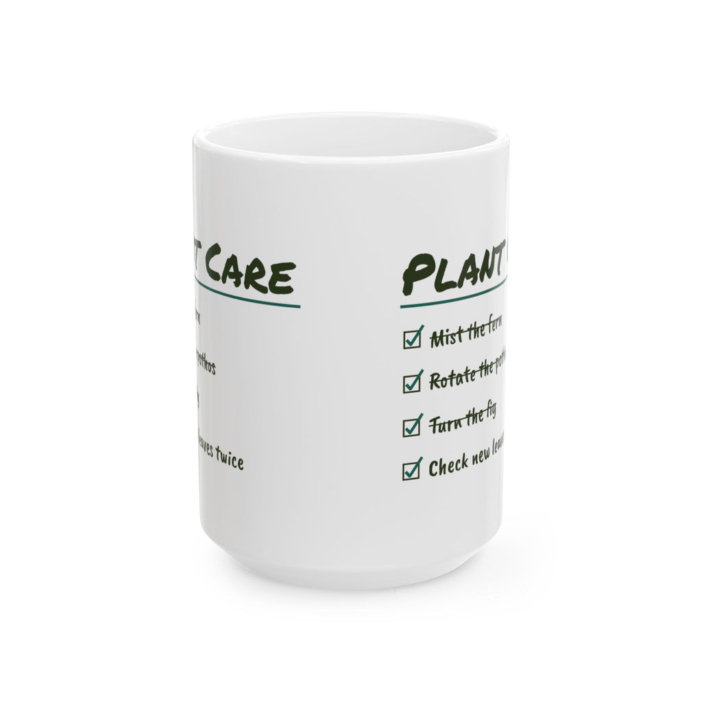 Funny Plant Lover Coffee Mug Plant Care Checklist