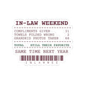 Funny Christmas Sticker In-Law Weekend Receipt Still Their Favorite