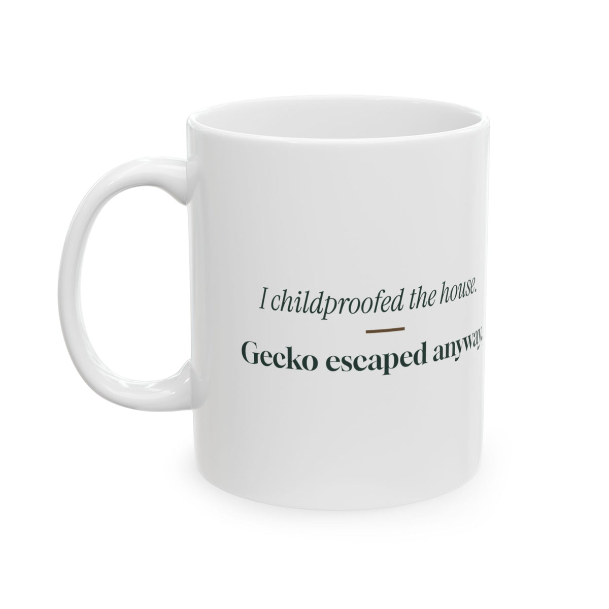 Reptile Owner Coffee Mug I Childproofed The House