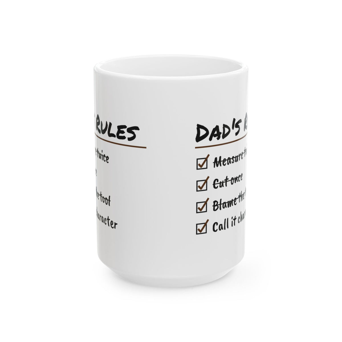 Funny Dad Coffee Mug Dads Rules Checklist For Dads