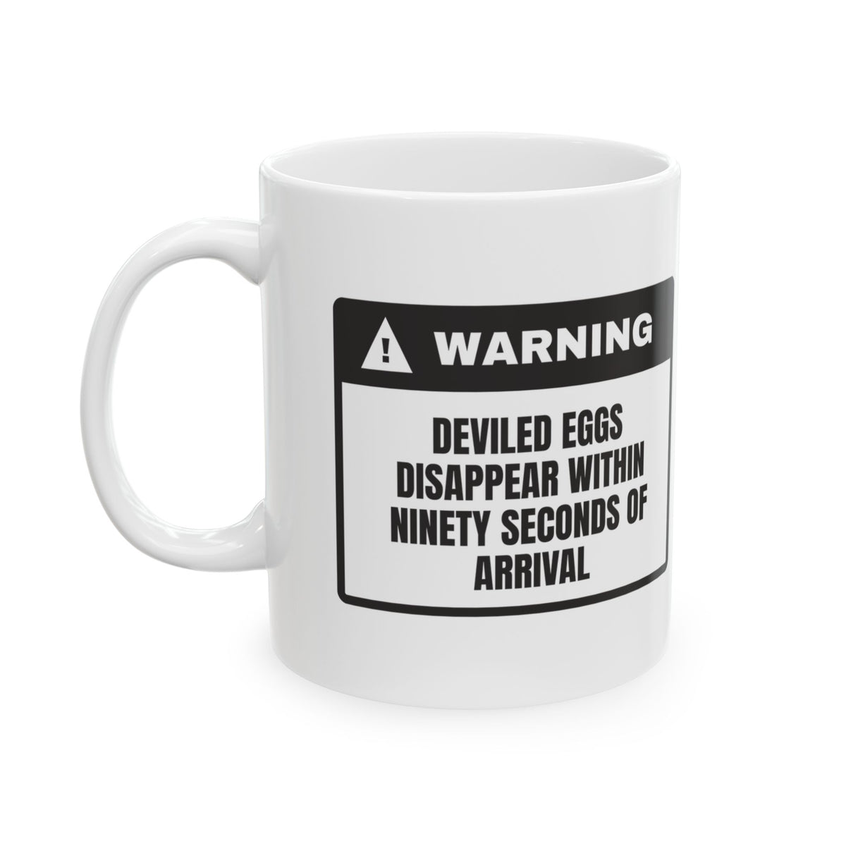 Funny Deviled Egg Coffee Mug Warning Label For Brunch Host