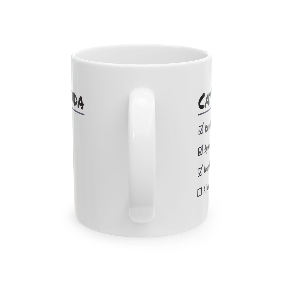 Funny Cat Coffee Mug Cat's Agenda Allow One Pet For Cat Lovers