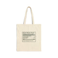 Funny Christmas In Laws Tote Bag Guest Room Nutrition Facts