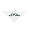 Funny Christmas Family Dog Bandana Most Likely To Bring The Dog To Dinner