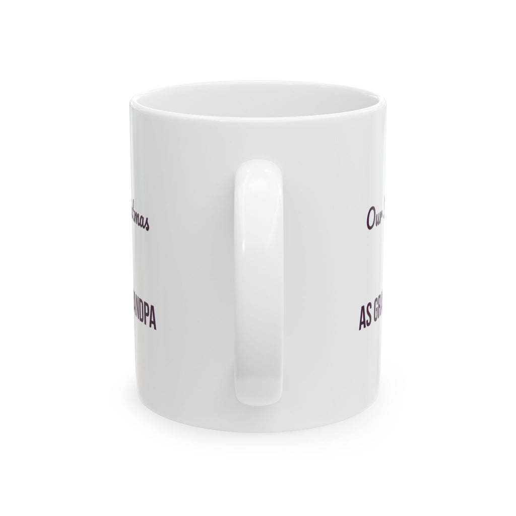 Our First Christmas As Grandma And Grandpa Coffee Mug 2026