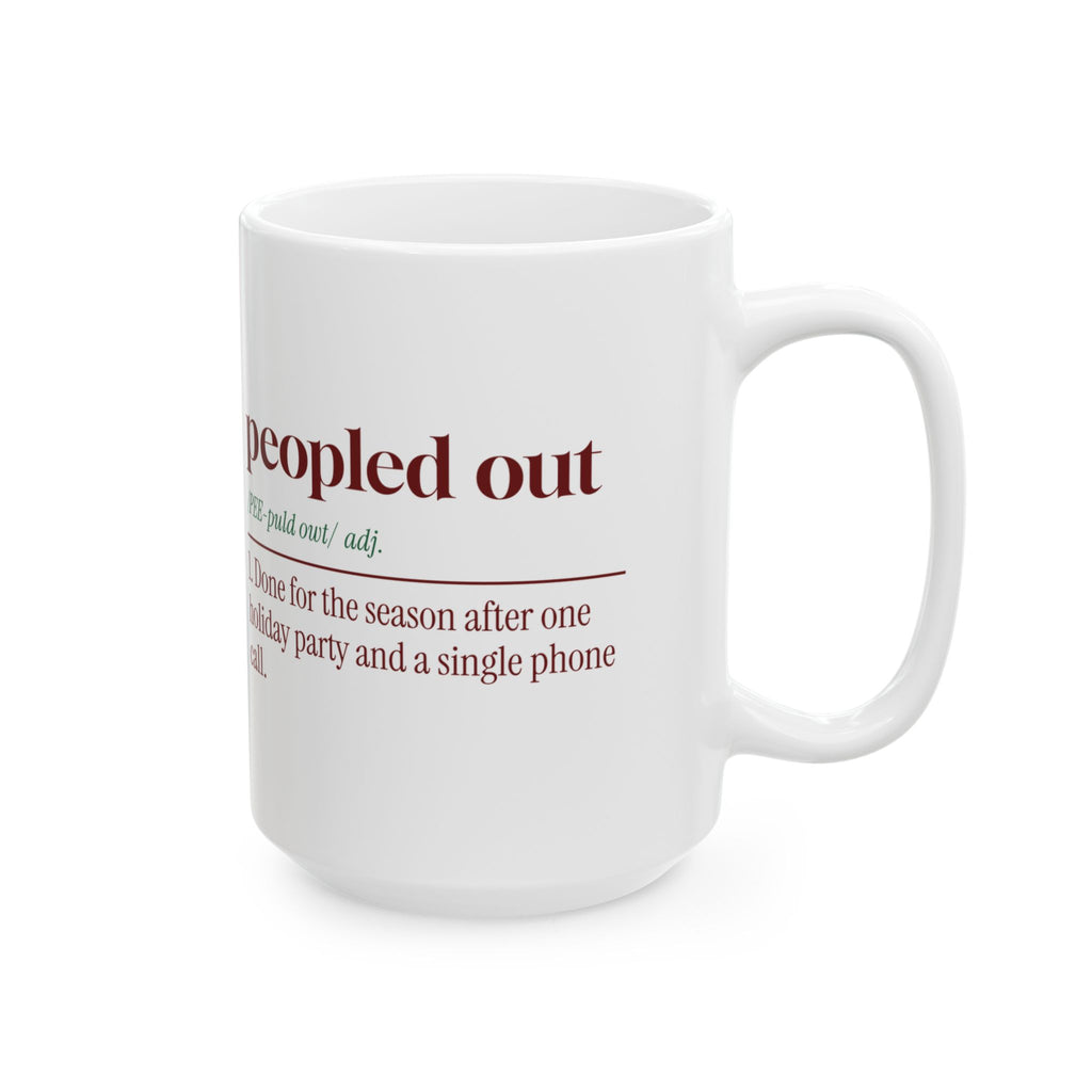 Funny Christmas Introvert Coffee Mug Peopled Out Dictionary Definition