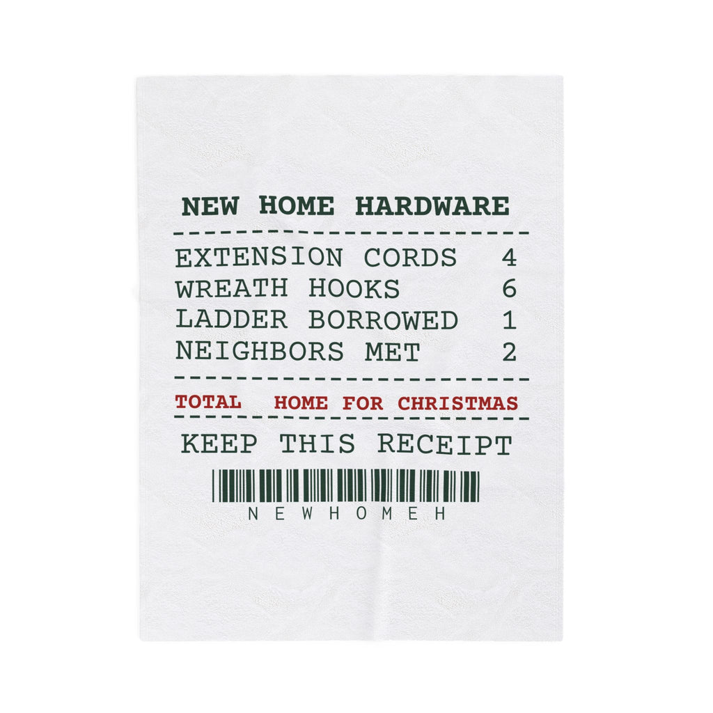 Funny New Home Christmas Throw Blanket Hardware Receipt For Homeowners