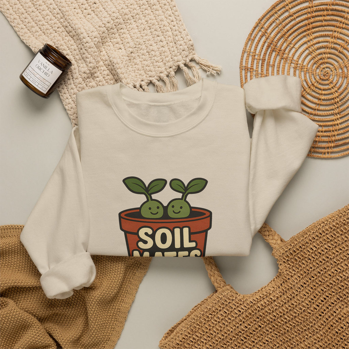 Funny Soil Mates Gardening Couple Plant Lover Sweatshirt