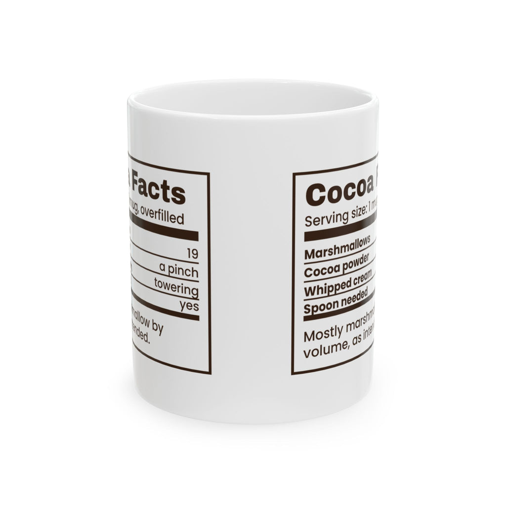 Funny Hot Cocoa Christmas Coffee Mug Cocoa Facts Marshmallows 19