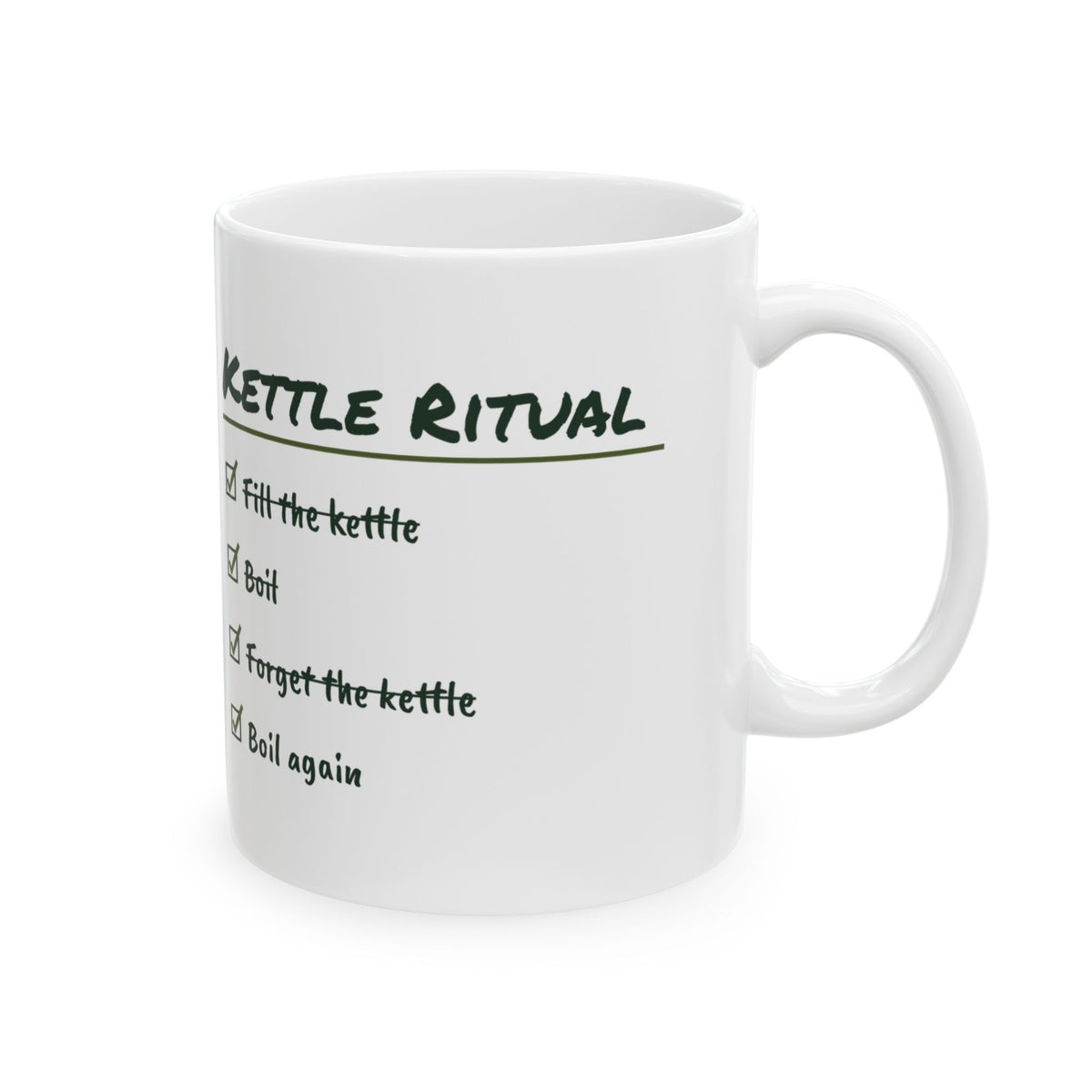 Funny Tea Lover Coffee Mug Kettle Ritual Checklist For Tea Drinkers