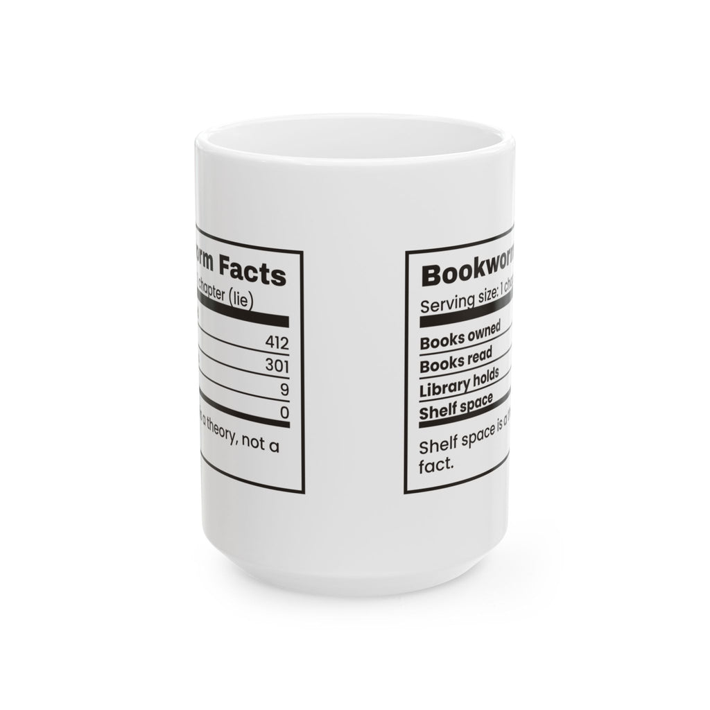 Funny Book Lover Coffee Mug Bookworm Facts Library Holds 9