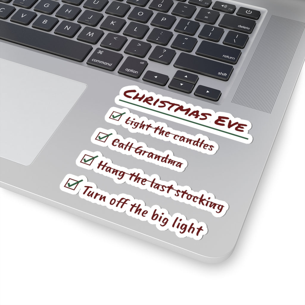 Christmas Eve Sticker Hang The Last Stocking Checklist