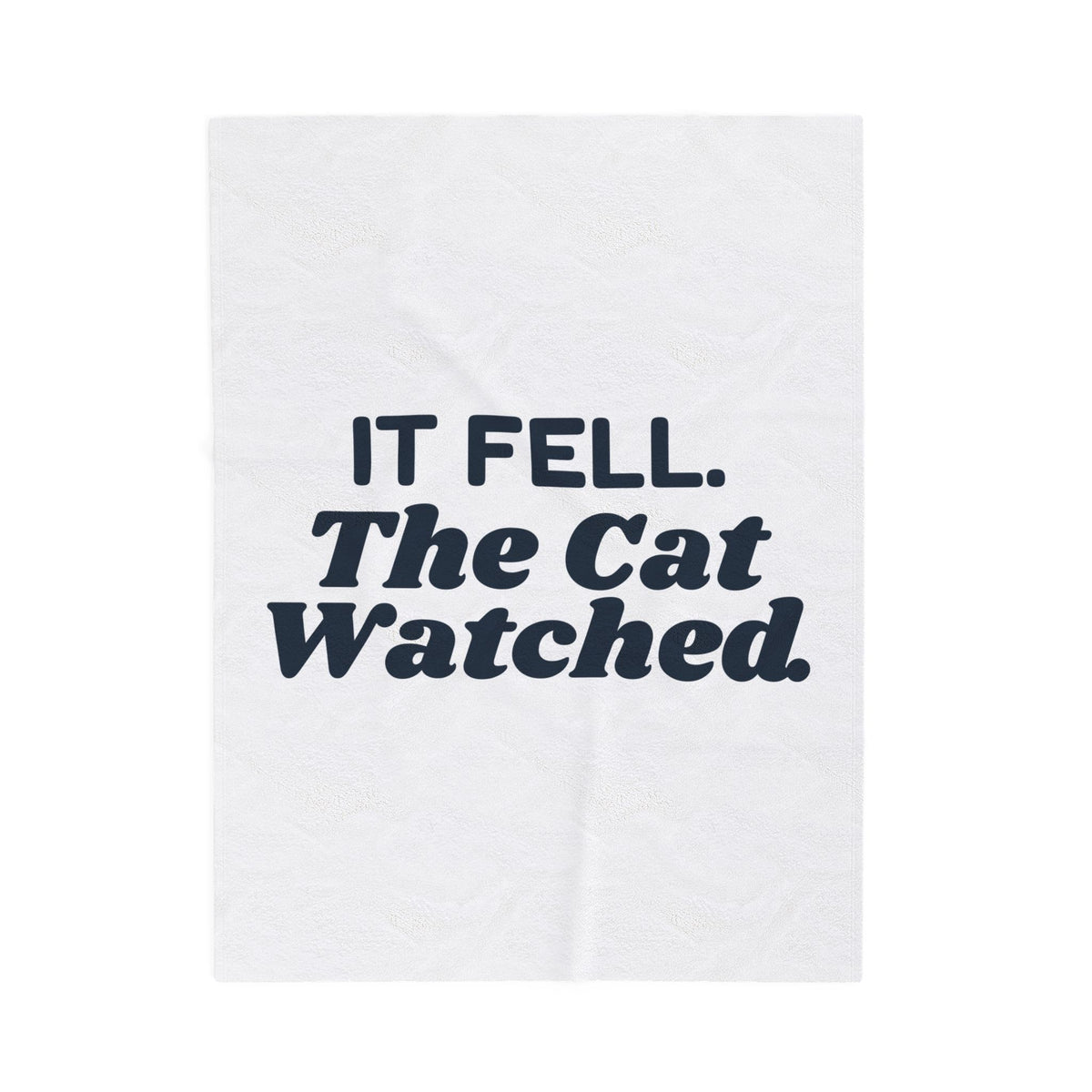 Funny Christmas Cat Throw Blanket It Fell The Cat Watched