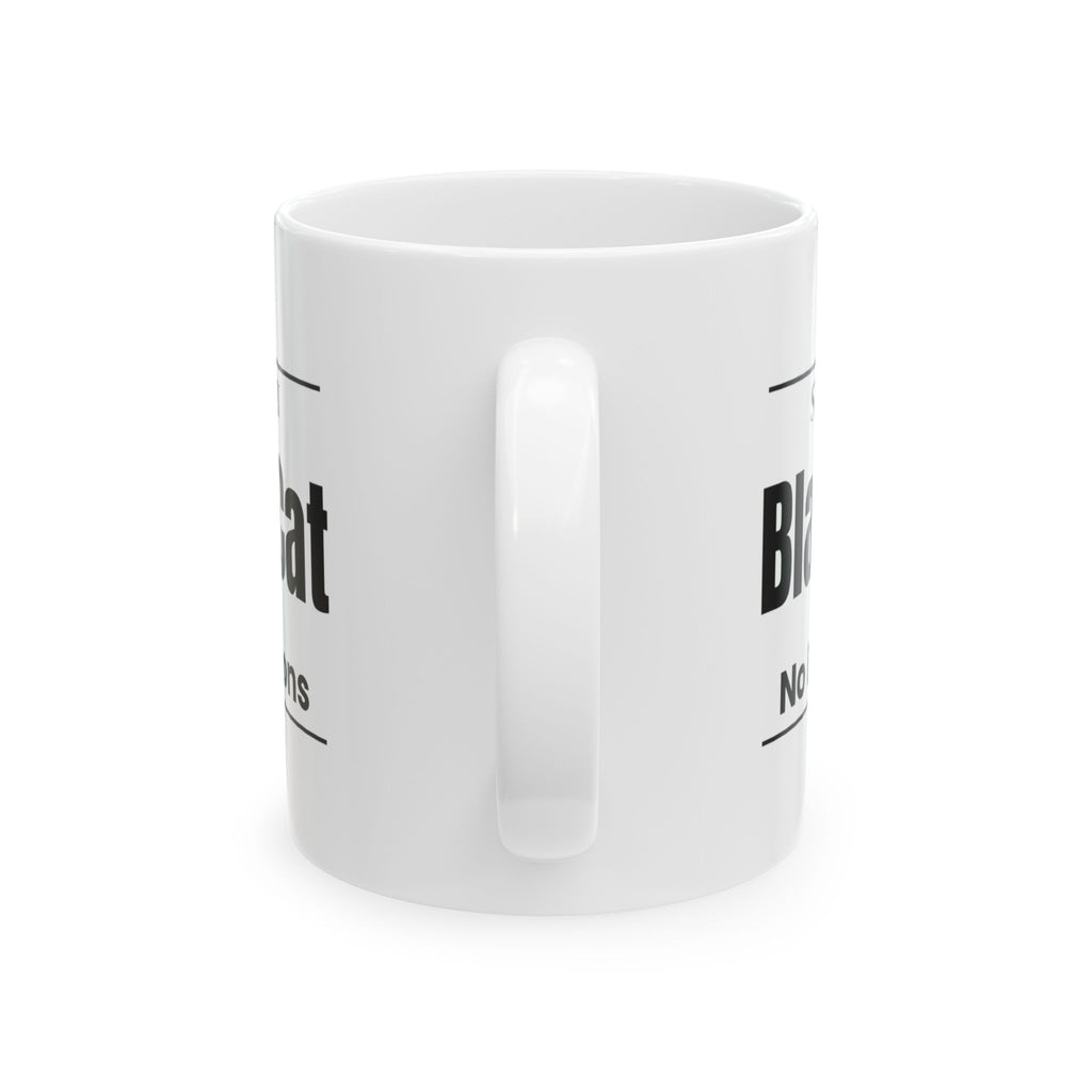 Staff Only Black Cat Coffee Mug Halloween