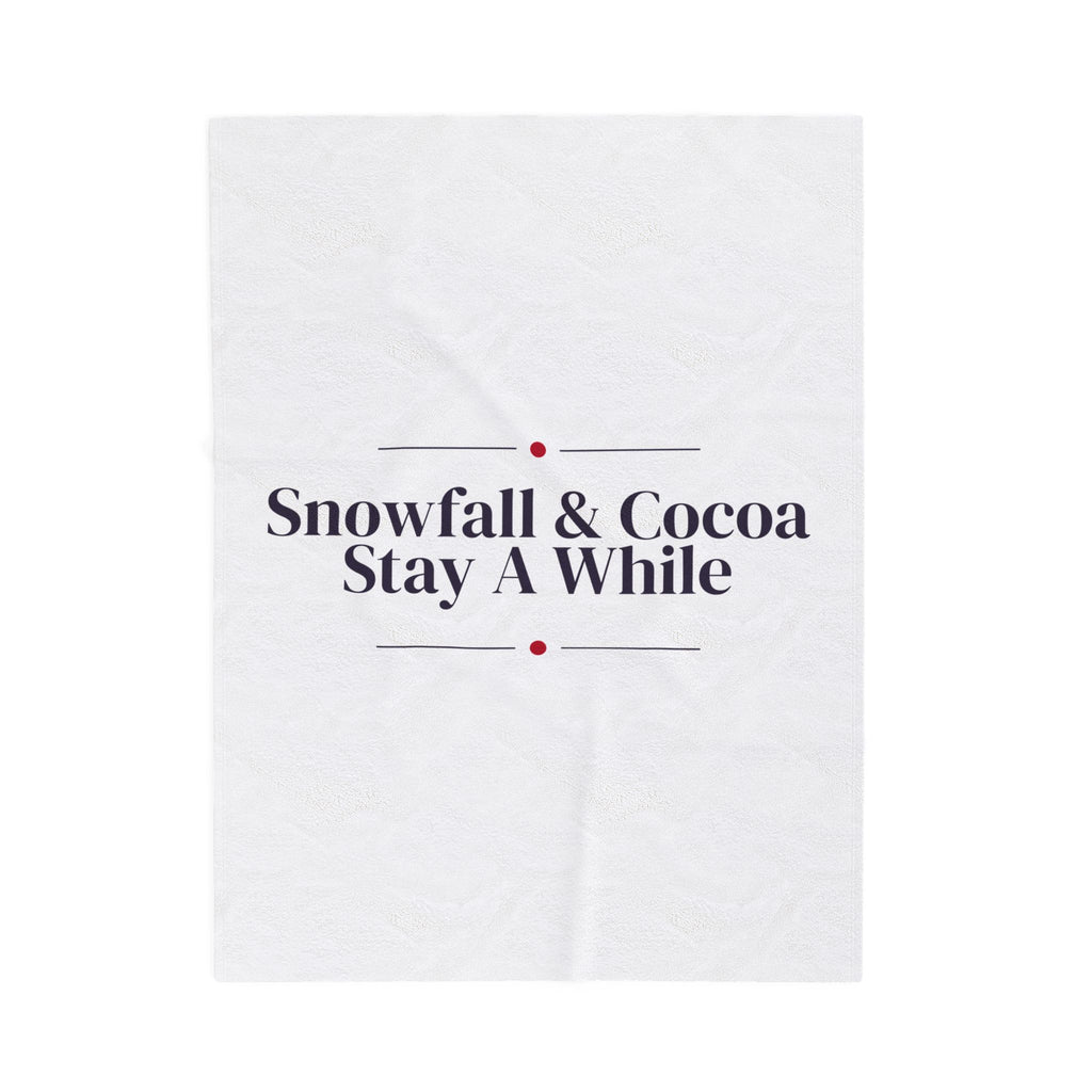 Christmas Cozy Throw Blanket Snowfall And Cocoa Stay A While