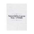 Christmas Cozy Throw Blanket Snowfall And Cocoa Stay A While