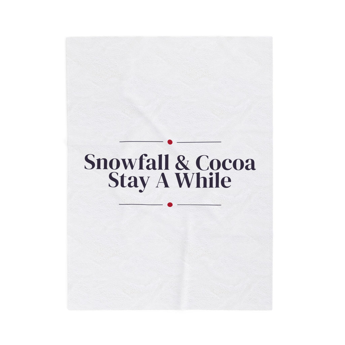 Christmas Cozy Throw Blanket Snowfall And Cocoa Stay A While