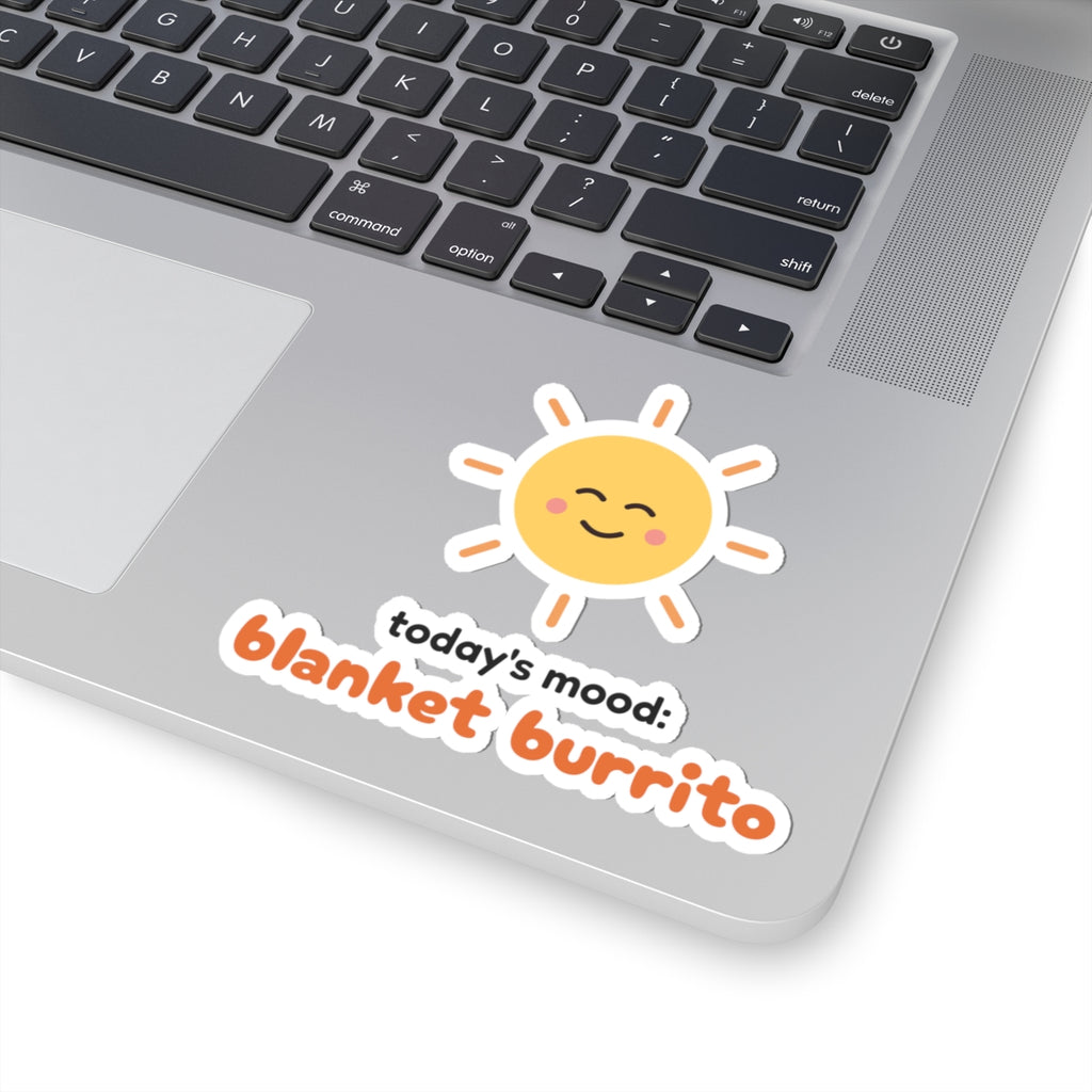Cute Cozy Sticker Todays Mood Blanket Burrito