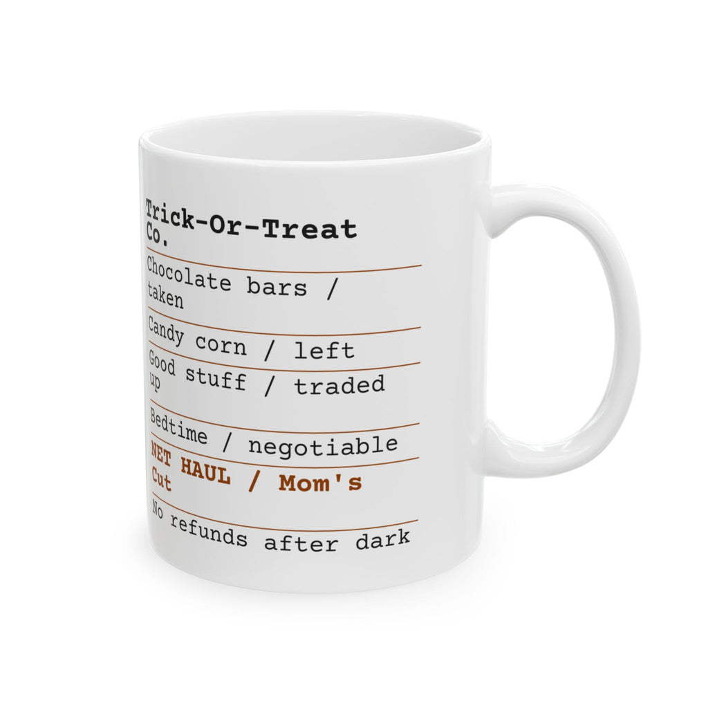 Funny Halloween Coffee Mug Candy Receipt Mom's Cut For Moms