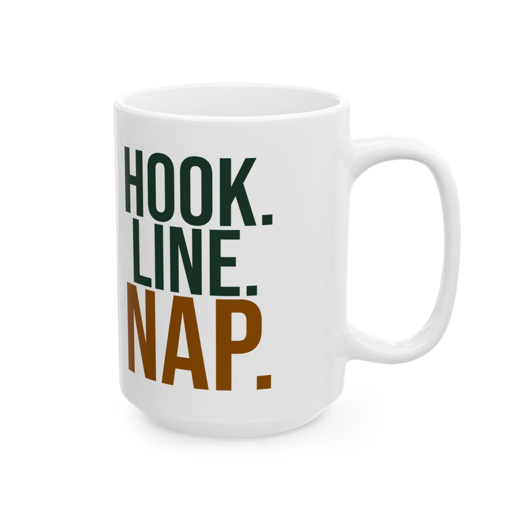 Funny Fishing Mug Hook Line Nap Coffee Cup