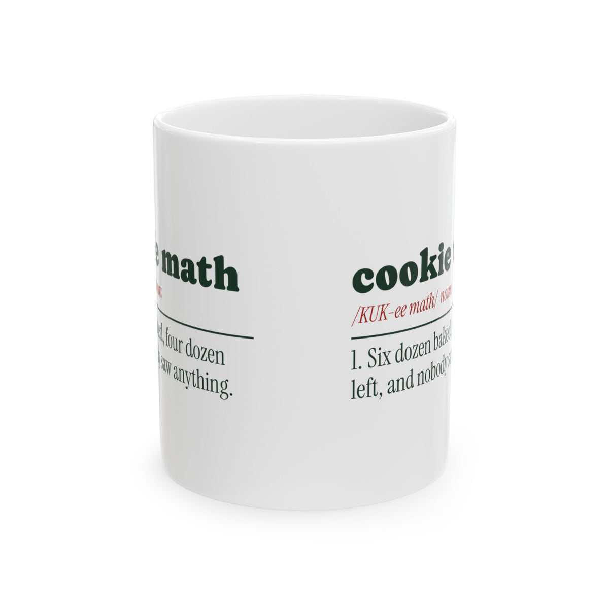 Funny Christmas Baking Coffee Mug Cookie Math Definition For Bakers