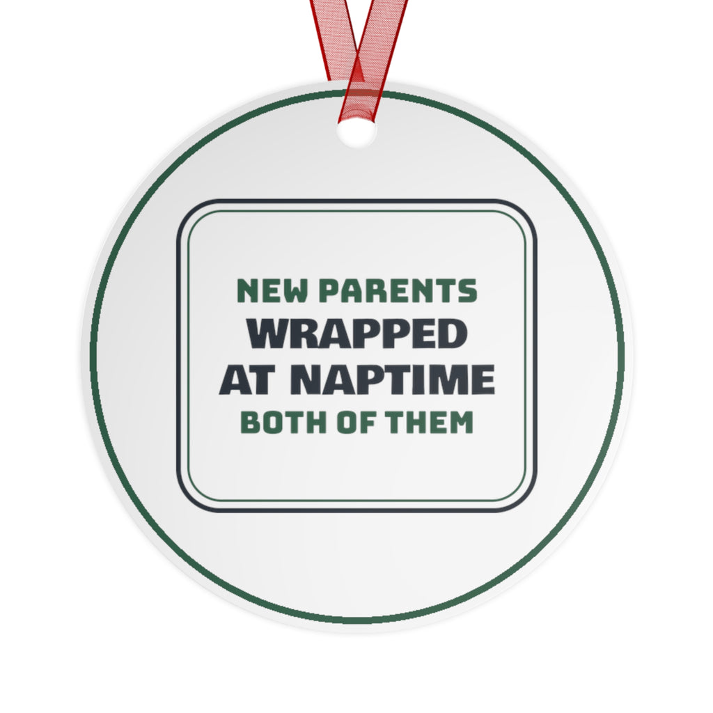 Funny Christmas Ornament New Parents Wrapped At Naptime