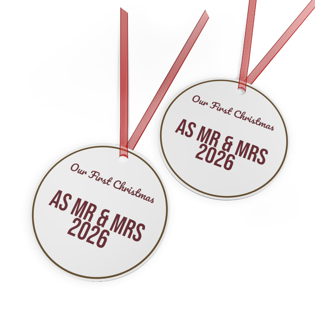 Christmas Ornament 2026 Our First Christmas As Mr And Mrs