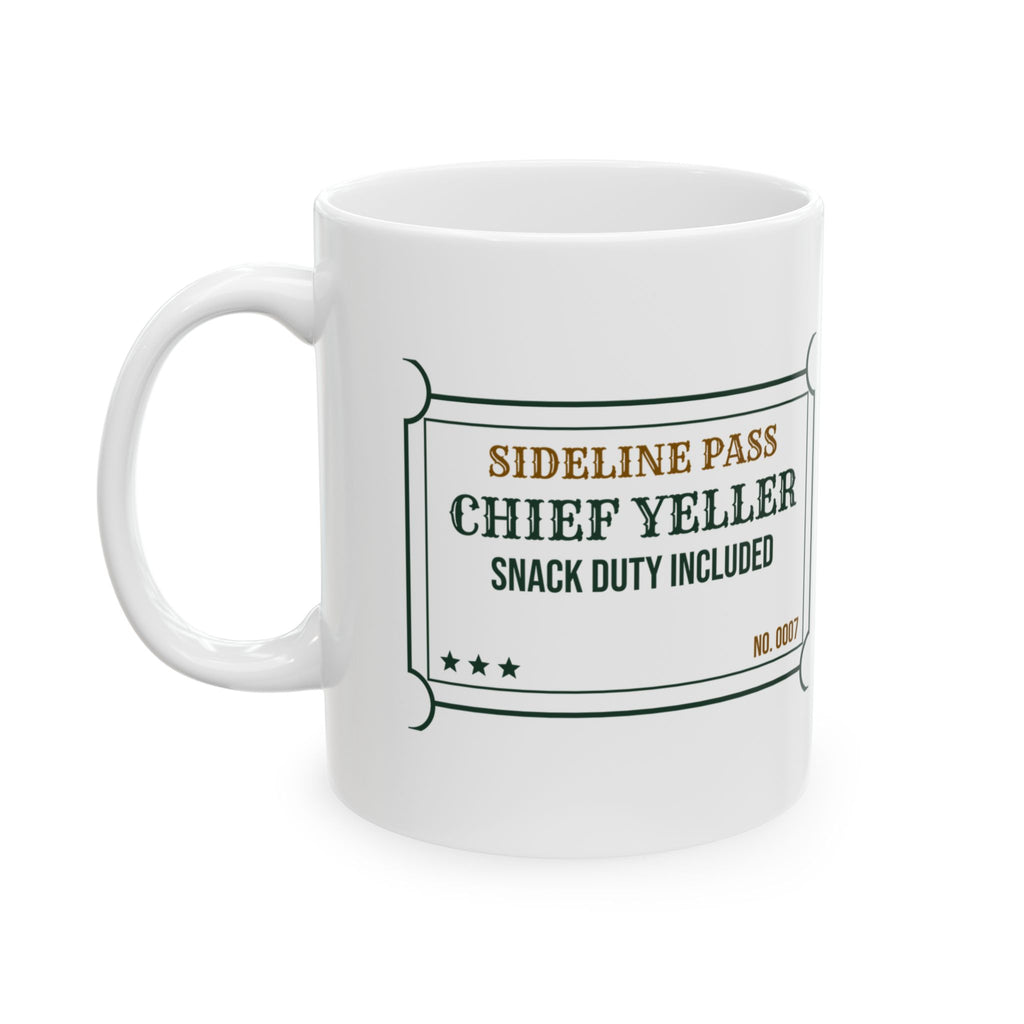 Soccer Mom Coffee Mug Chief Yeller Sideline Pass