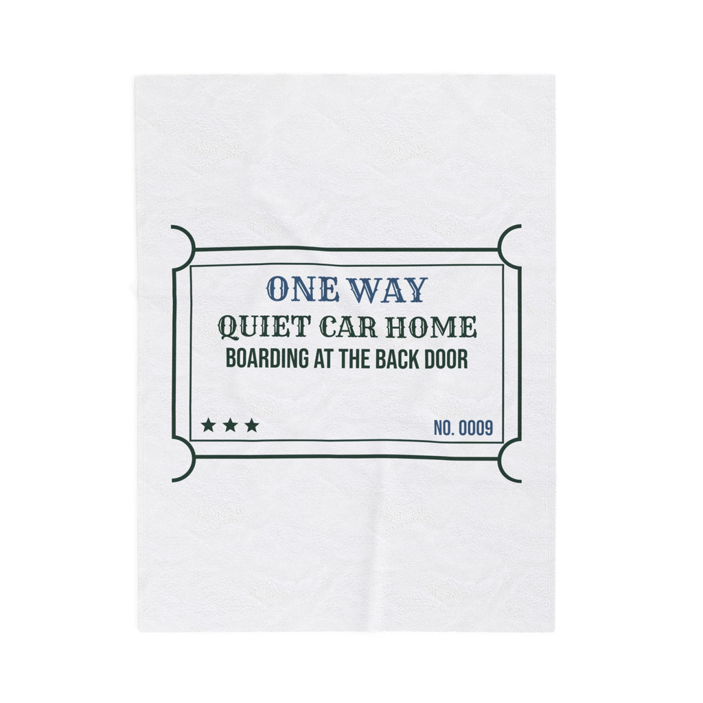 Funny Christmas Throw Blanket Quiet Car Home Ticket For Introverts