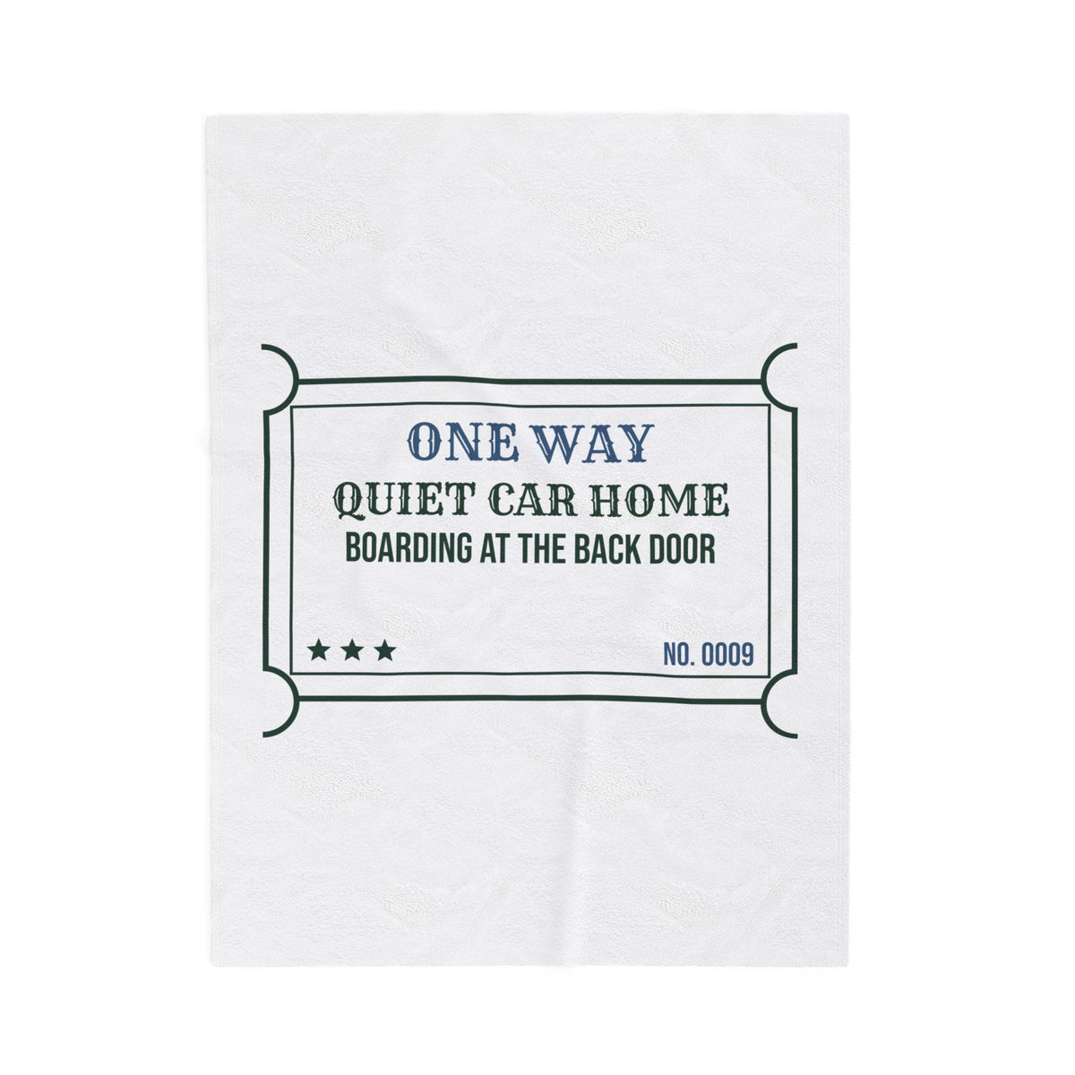 Funny Christmas Throw Blanket Quiet Car Home Ticket For Introverts