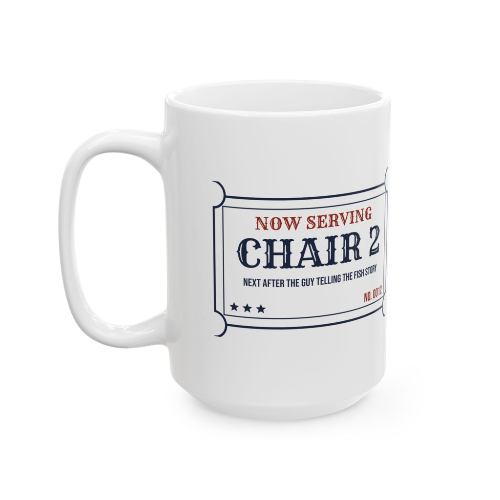Funny Barber Coffee Mug Chair Two After The Fish Story Ticket