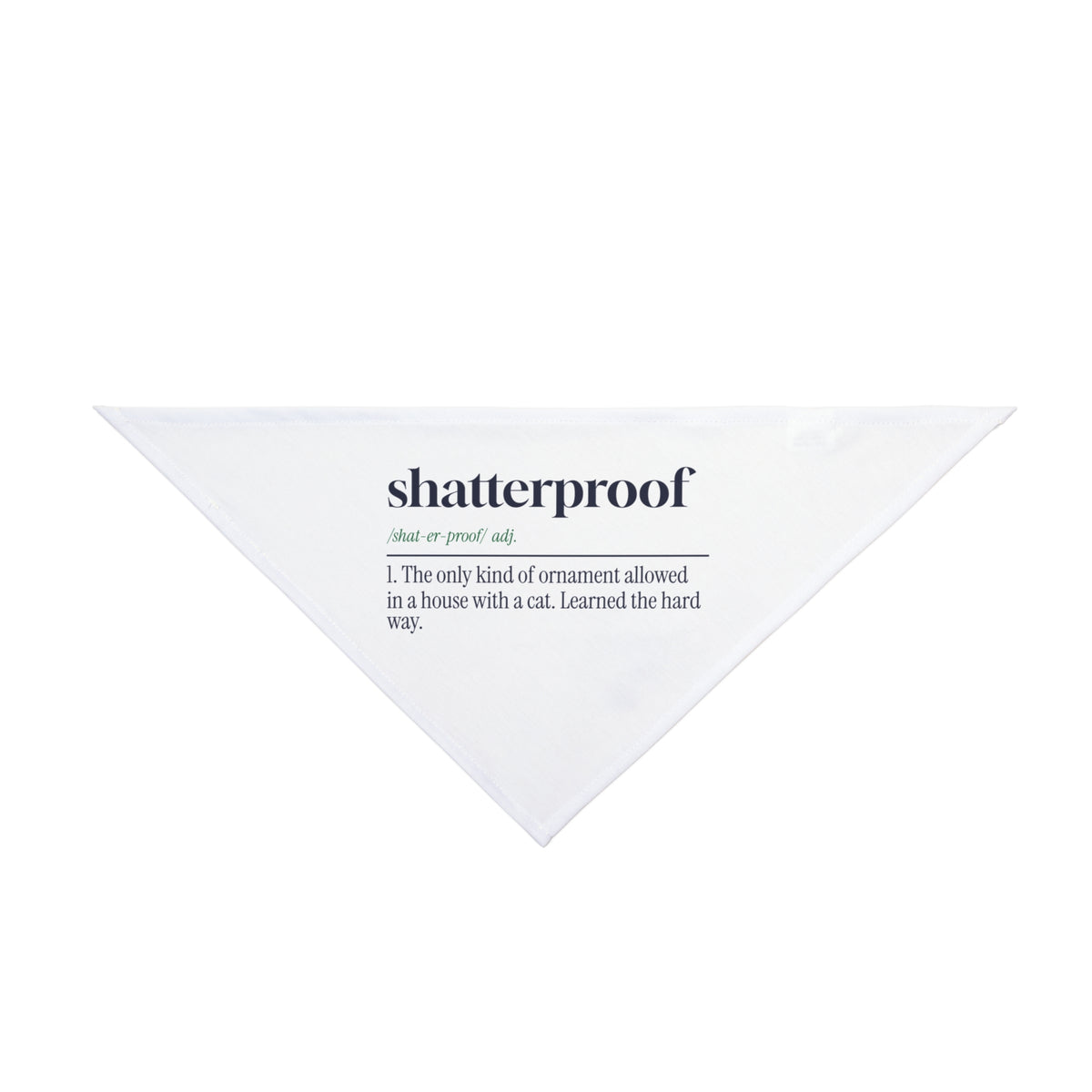 Funny Christmas Cat Dog Bandana Shatterproof Ornament Definition