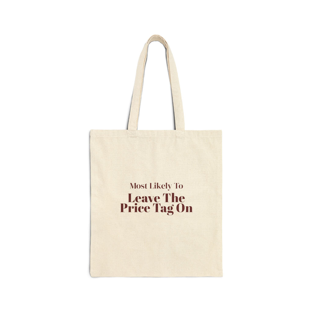 Funny Christmas Family Tote Bag Most Likely To Leave The Price Tag On