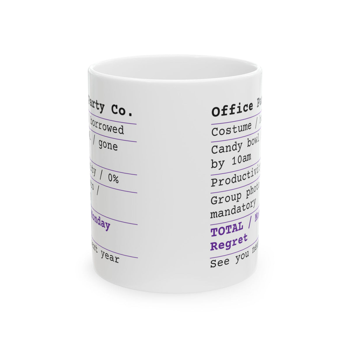 Funny Halloween Coffee Mug Office Party Receipt For Coworkers
